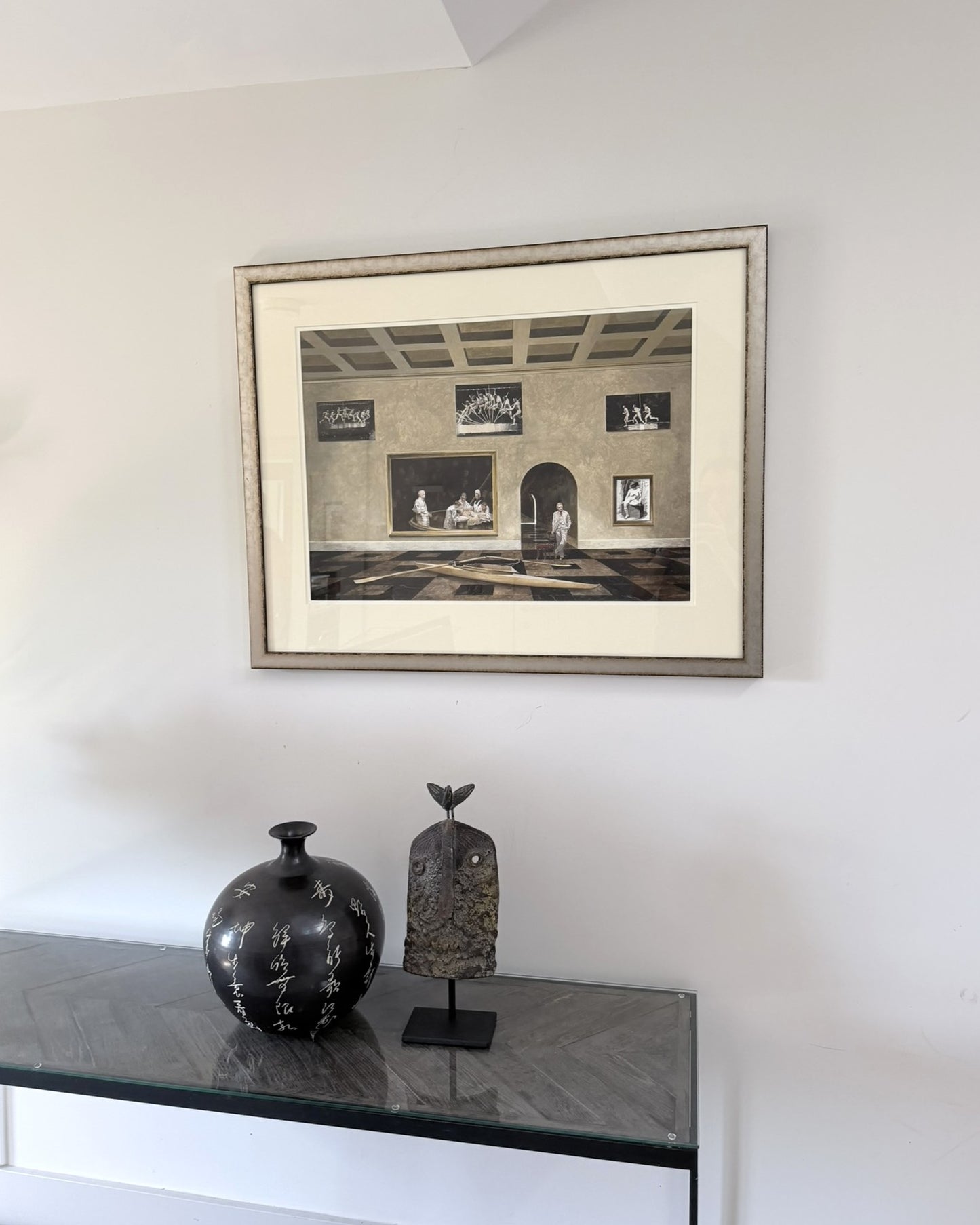 Charles Oakley (1925-2008) - Interior with Muybridge and Eakins Panels, 1998