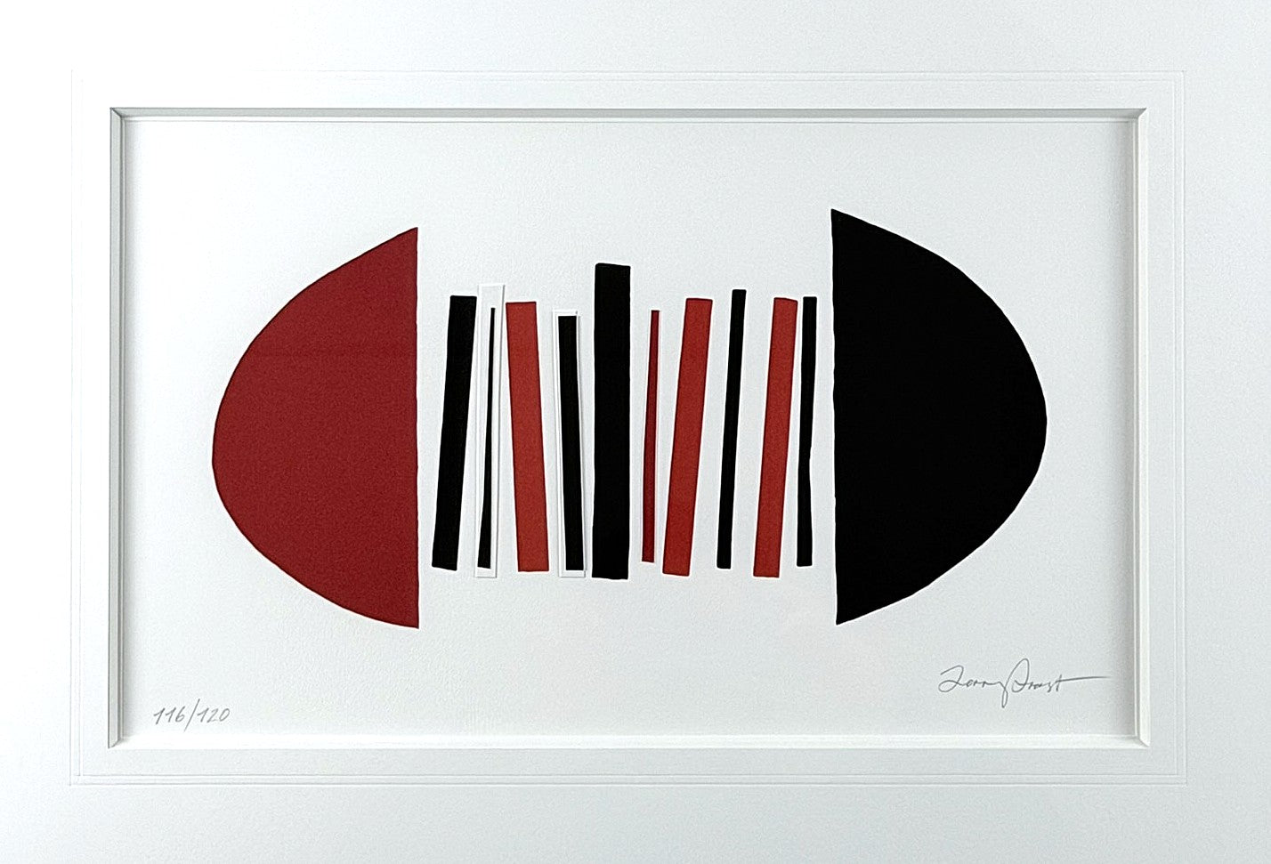 Sir Terry Frost RA (British, 1915-2003) Red and Black Squeeze, 2001