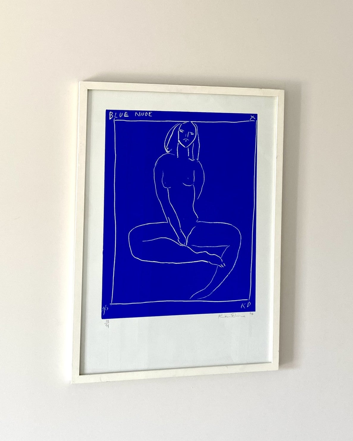 Ken Done AM (b.1940) signed limited edition screenprint ‘Blue Nude X’ 1996