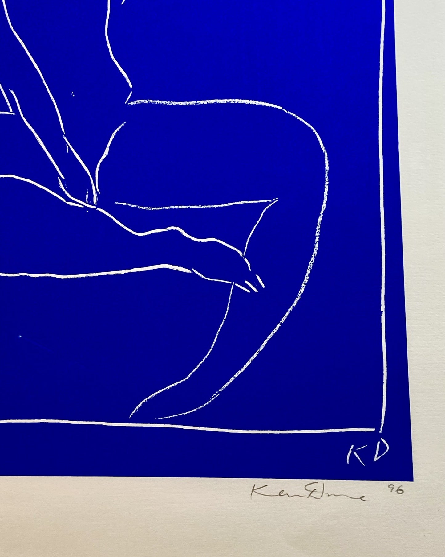 Ken Done AM (b.1940) signed limited edition screenprint ‘Blue Nude X’ 1996
