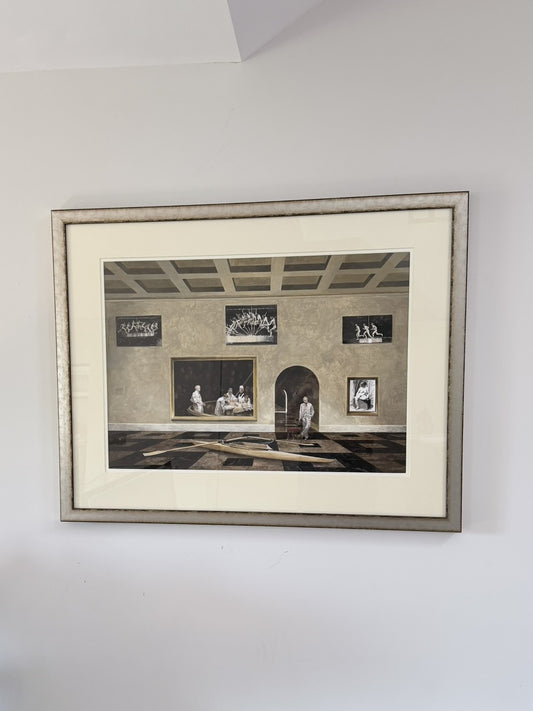 Charles Oakley (1925-2008) - Interior with Muybridge and Eakins Panels, 1998