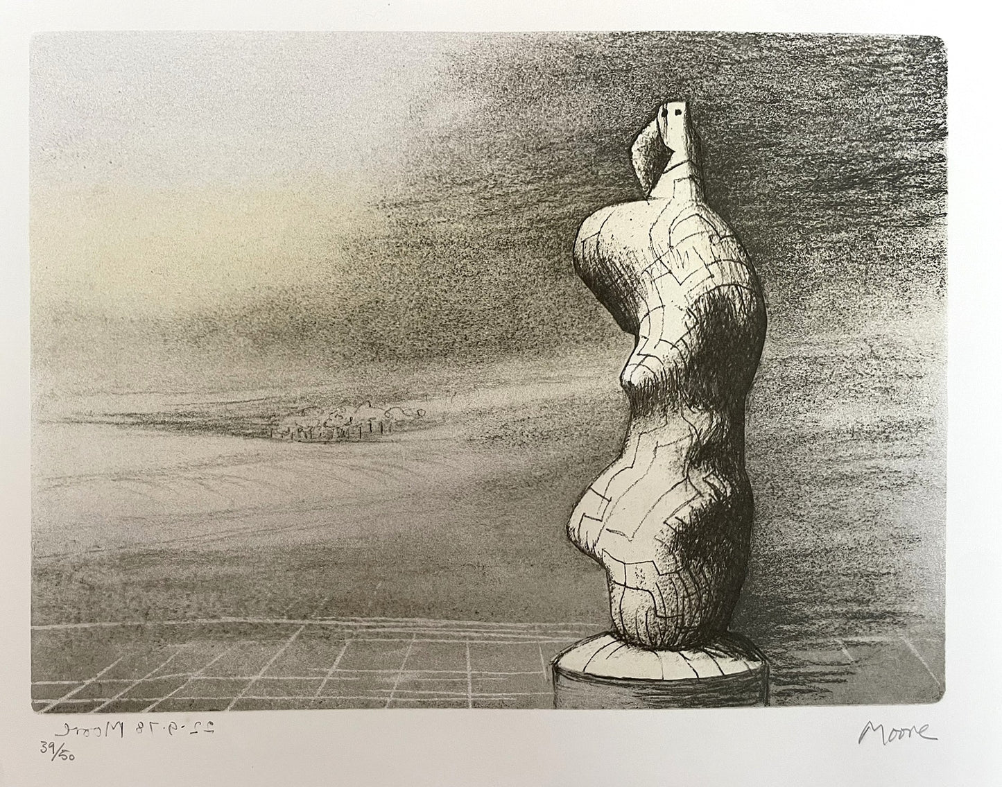 Standing Figure: Storm Sky, 1978 by Henry Moore OM CH, lithograph