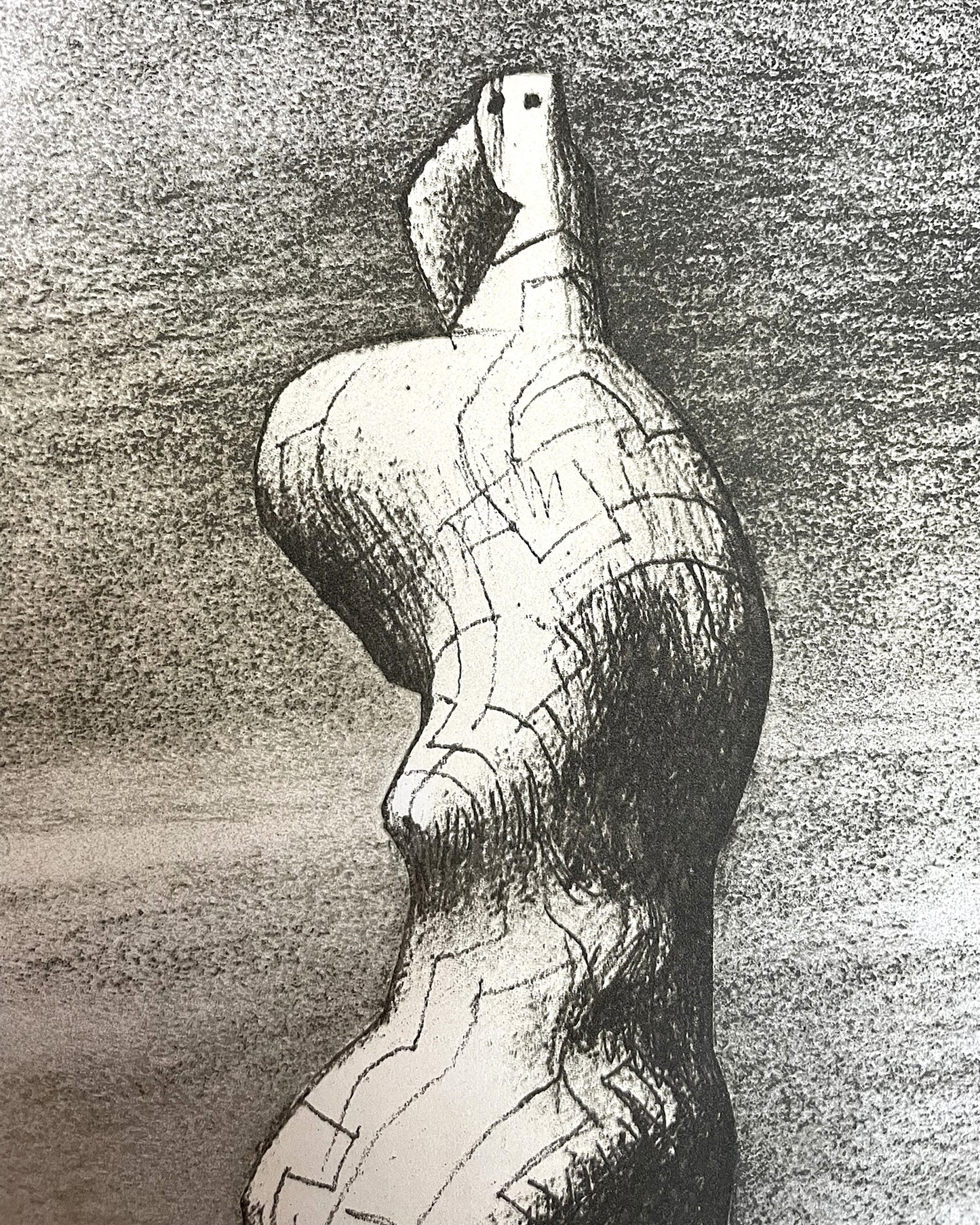 Standing Figure: Storm Sky, 1978 by Henry Moore OM CH, lithograph