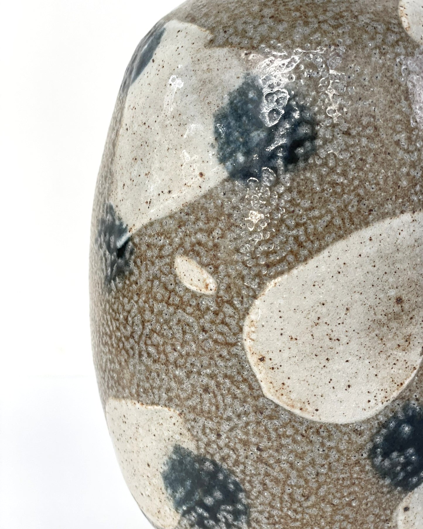 Phil Rogers Stonware Bottle with Brushed Slip Decoration