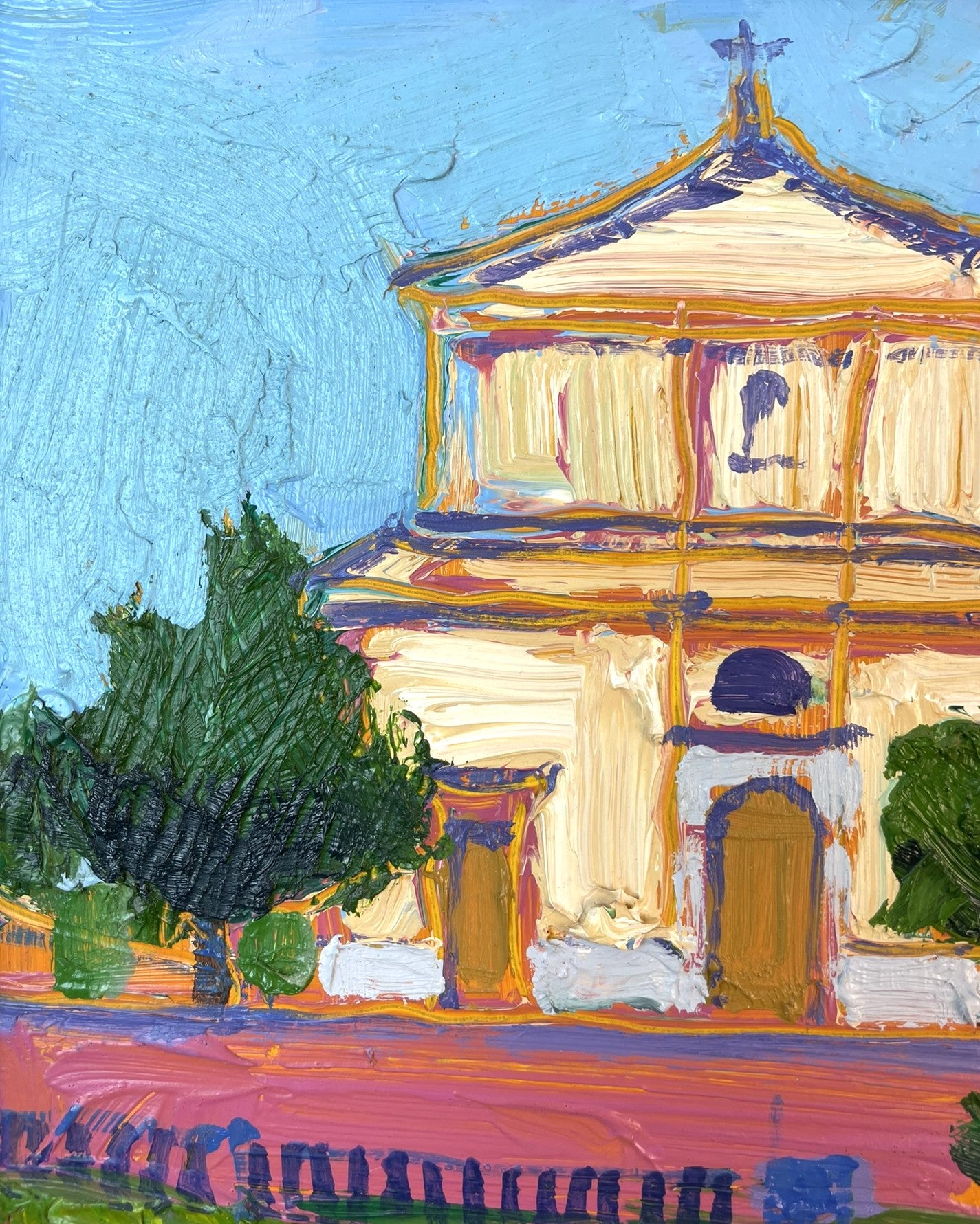 Tuscan Church – Original Oil Painting by Gregory Alexander