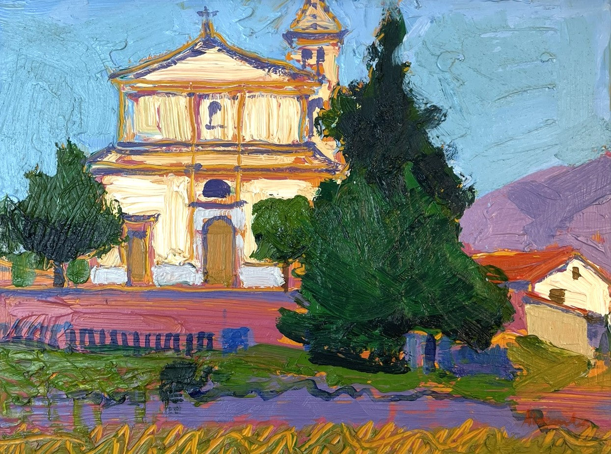 Tuscan Church – Original Oil Painting by Gregory Alexander