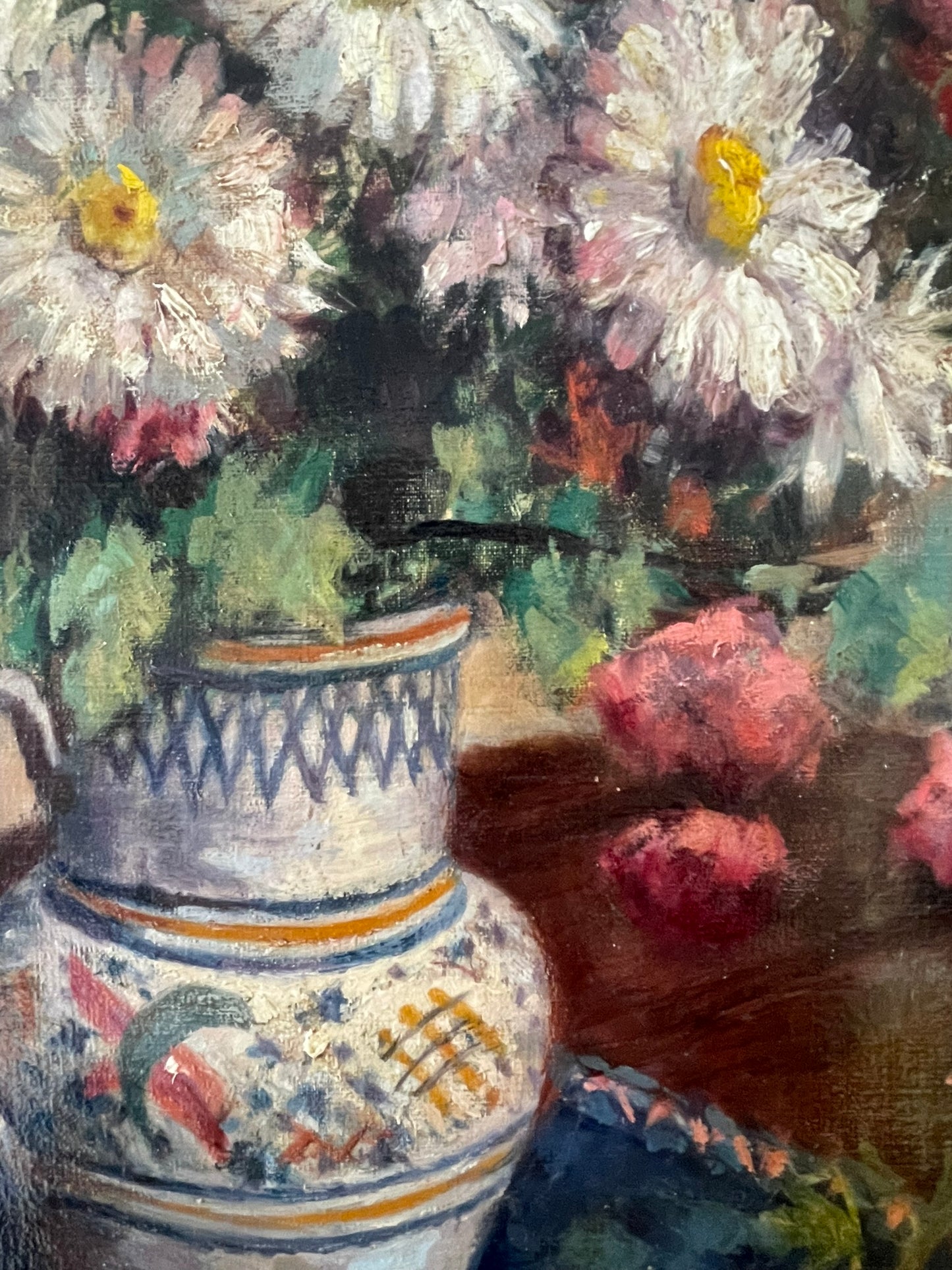 Charles Albert Youldon, Still life with flowers, oil on canvas, signed and dated 1945